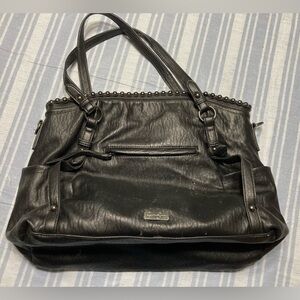 Jessica Simpson black studded shoulder bag.